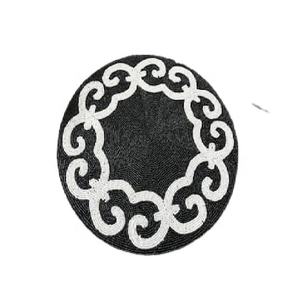 Direct Factory Sale of Handmade Cotton Placemats Red Shaded Combination Color Design Glass Beads Embroidered Kitchen Wholesale - Product Image 6