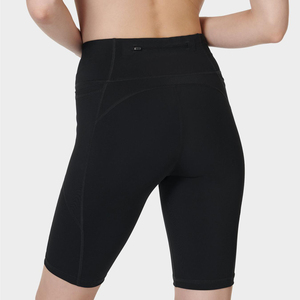 Pantalones cortos de compresión de gimnasio sin costuras de cintura alta para mujer, pantalones cortos de motorista elásticos activos personalizados, mallas de Yoga con bolsillo lateral - Product Image 5