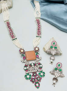 Conjunto de Collar Largo Oxidado Aatisha de Alta Calidad y Grado Superior, el Más Vendido del Proveedor Indio Directo - Product Image 2