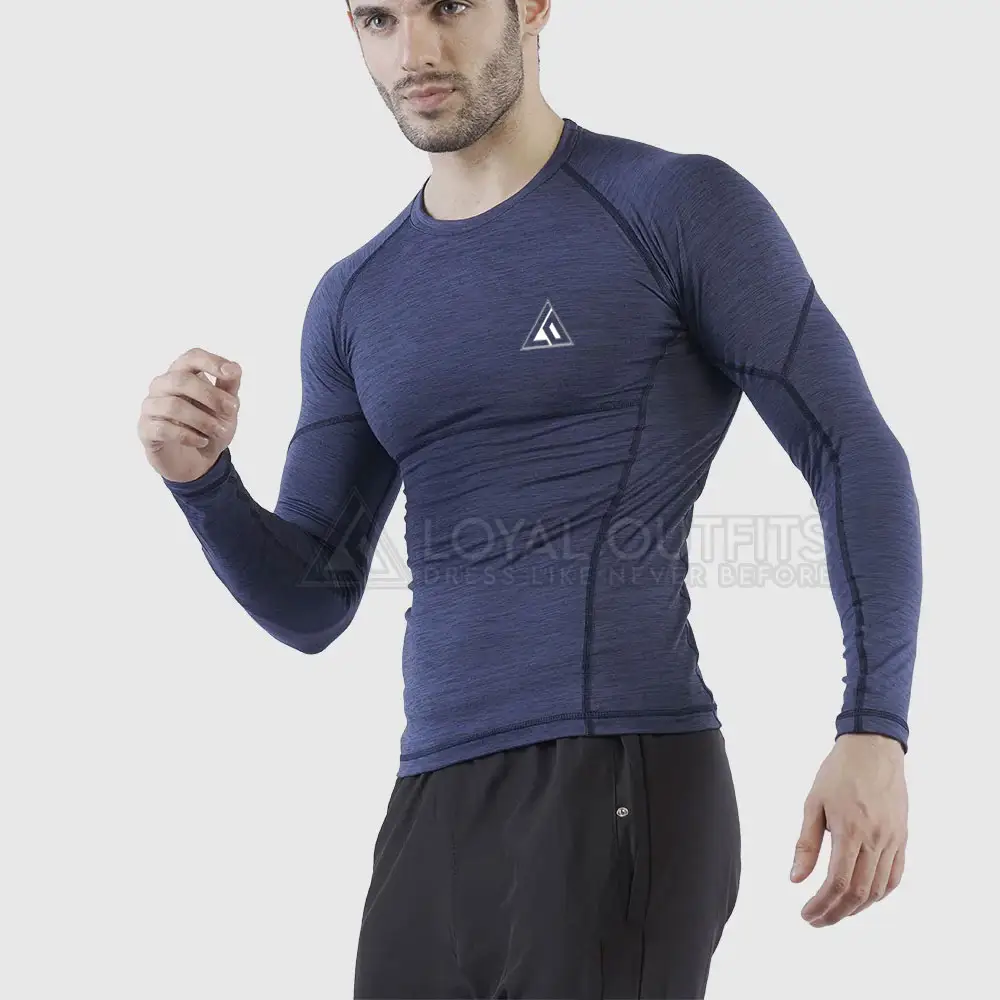 Hauts de course pour hommes, chemise de course à séchage rapide pour entraînement de compression chemise de compression de sport de base à vendre