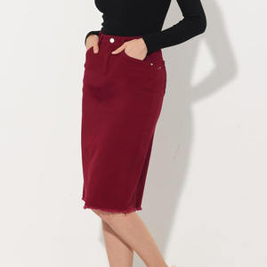 Nouvelle arrivée, jupe en jean pour femme, tenue décontractée, tissu doux au toucher, vente en gros de jupes en jean pour femme - Product Image 6