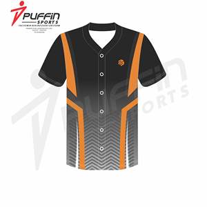 เครื่องแบบทีมกีฬาเสื้อเจอร์ซีย์ใส่ได้ทั้งชายและหญิงเสื้อเบสบอลดีไซน์ฟรี - Product Image 2