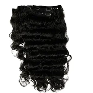 Remy hair vendor loose wave clip on hair extensions human hair high comfort and invisible effect featherness extension