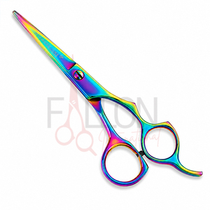 Ciseaux de coiffure professionnels Rainbow en acier inoxydable, ciseaux de salon de barbier, logo personnalisé, ciseaux de coiffure - Product Image 2