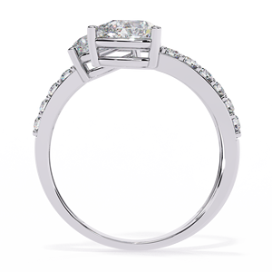 Elegant Luxury <b>Vintage</b> Women's Lab-Grown Diamond Spiral <b>Ring</b> Multi-Stone Wrap Design Pear-Shape Cut 14KT/18KT <b>Gold</b> Plated IGI - Product Image 2