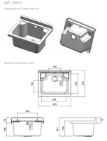 Meuble de salle de bain mural économique en PVC avec lavabo PP, design moderne, ouverture à porte simple, écologique