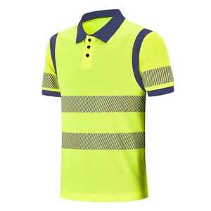 เสื้อโปโลสะท้อนแสงสำหรับงานฤดูหนาวแบบ Hi Vis ANSI Class 2 สำหรับผู้ชาย พร้อมไฟ LED  ผ้าโพลีเอสเตอร์ 100% แขนสั้น ระบายอากาศได้ดี - Product Image 5