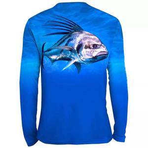 Hombres UPF 50 + manga larga protección solar Rash Guard pesca camisas secado rápido transpirable poliéster con patrón sólido conjuntos de invierno - Product Image 4