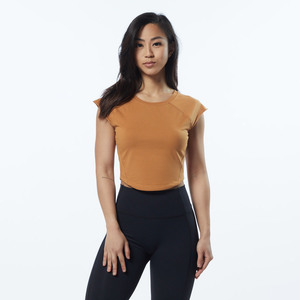 Sólido Color Personalizado Uso de Verano Slim Fit Cuello Redondo Estilo Simple Sin Mangas Mujeres Casual Velocity Crop Top - Product Image 1