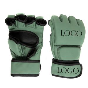 2025 logotipo personalizable de alta calidad guantes MMA guantes de agarre de cuero entrenamiento profesional artes marciales guantes MMA - Product Image 1