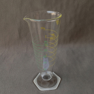 Cilindro de Medición de Vidrio Transparente de Precisión de 100 ml, Escala de Lectura Doble, Base Hexagonal Estable y Ecológica, para Uso en Laboratorio y en el Hogar - Product Image 1