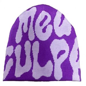 Gorro de invierno con logotipo de Jacquard personalizado, gorro de punto peludo cálido de lana 100% con rayas de bloque de color, gorro con logotipo de Mohair - Product Image 3