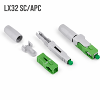 Connecteur rapide à fibre optique SC LX32 monomode pour assemblage de câbles FTTH, solution de réseau optique
