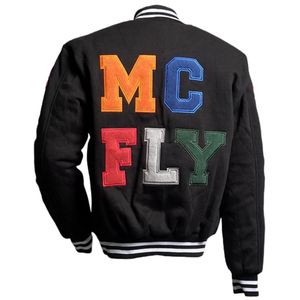 Men Varsity Jacket Wool Blend letterman Jacket Embroidered Patch Sleeves <b>Button</b> Front Streetwear College Style Coat - Product Image 2