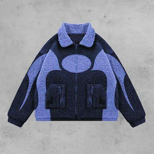 Veste en molleton sherpa pour homme en coton de luxe personnalisée avec manches longues et fermeture éclair, service OEM disponible, veste pour homme - Product Image 2