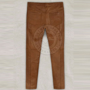 Pantalones de cuero para hombre de último diseño de calidad superior Pantalones de cuero para hombre de diseño propio al por mayor - Product Image 5