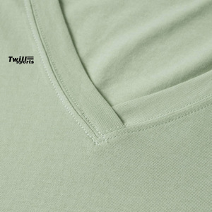 Camiseta Personalizada con Cuello en V para Mujer con Logotipo, 100% Algodón Canvas, Secado Rápido y Transpirable, Nueva Llegada - Product Image 2