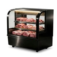 Vitrina Comercial para Carnes con Control Inteligente de Temperatura, Gabinete de Acero Inoxidable para Carnicería, Exhibidor para Maduración en Seco de Carne de Res