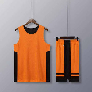 ชุดบาสเก็ตบอลสองด้านแบบกลับด้านได้สำหรับผู้ชายผู้หญิงชุดโมเดลดีไซน์วัสดุโพลีเอสเตอร์ระบายอากาศ - Product Image 6