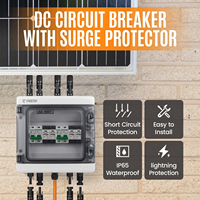 Boîtier de Combinaison Solaire Photovoltaïque 1000V CC 2 Chaînes 2 Entrées 2 Sorties IP65 Étanche avec Disjoncteur 40A et Protection Contre les Surtensions 20-40kA