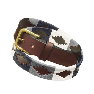 Nuevo y elegante cinturón de cuero PU hecho en fábrica 100% Material de piel de vaca informal de alta calidad OEM Cinturones de cuero Polo para la venta - Product Image 5