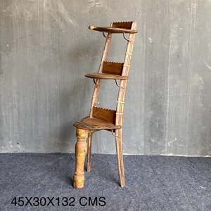 ชั้นวางหนังสือทองเหลืองสไตล์อินดัสเทรียลแบบเรียบง่าย ประหยัดพื้นที่และพับเก็บได้ สำหรับบ้าน สำนักงาน ห้องนั่งเล่น ห้องนอน - Product Image 5