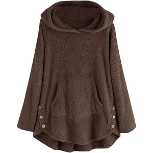 Sudadera de Forro Polar Personalizada para Mujer, Vestido de Invierno, 100% Algodón, Transpirable, Resistente al Viento, Ecológico, con Logotipo Bordado en la Parte Delantera, 360g - Product Image 1