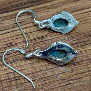 Turquoise 925 argent Sterling fait à la main Dainty Designer boucle d'oreille léger bohème boucle d'oreille bijoux en argent article cadeau en gros - Product Image 3