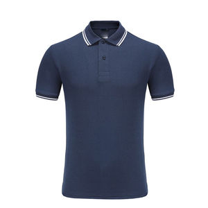Alta calidad 100% algodón hombres para Polo venta al por mayor de talla grande transpirable patrón sólido impreso técnica ropa Casual - Product Image 2