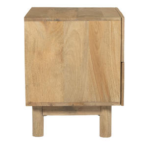 Table de chevet pliable vintage en bois de manguier massif antique avec finition naturelle pour meubles de chambre à coucher - Product Image 4