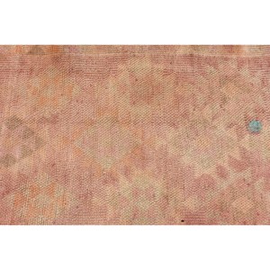 Alfombra de retazos naranja Vintage de 2,6x13,3 pies, alfombra clásica de lana turca de área grande, látex para pasillo, habitación, rectángulo abstracto - Product Image 5
