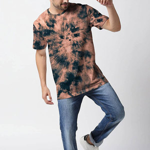 2023 Camiseta teñida con lazo para hombre 100% algodón mangas cortas tejido de punto de moda ajuste Extragrande - Product Image 5