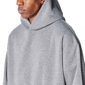 Hiver French Terry Denim Oversize Hoodie Hommes Femmes Heavy Weight Jacket 450 Gsm Fashionable Tears Sweater Washed - Product Image 5