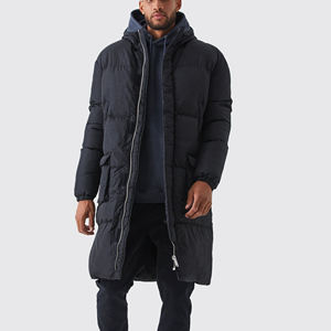 Veste matelassée en toile d'hiver de haute qualité pour hommes et femmes, imperméable, à capuche, logo brodé, longueur standard - Product Image 1