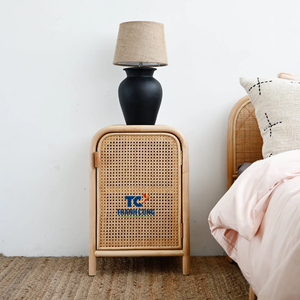 ARMARIO RATTAN NATURAL hecho a mano para el almacenamiento de la entrada de las suites del hotel y estilo interior Tropical Contemporáneo - Product Image 1