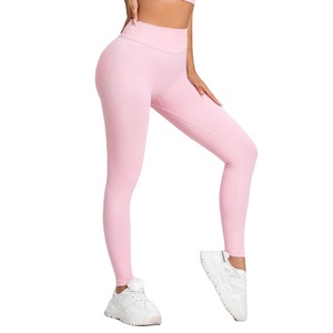 Seamless High Waisted <b>Compression</b> Textured Colored Breathable Yoga Scrunch Butt Lifting Scrunch butt <b>leggings</b> for <b>women</b> - Product Image 2