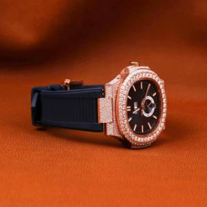 Reloj Mecánico Automático de Hip Hop para Hombre, con Diamantes de Imitación, Moissanita, Pantalla Analógica, Alarma, Esfera de Cristal - Product Image 2