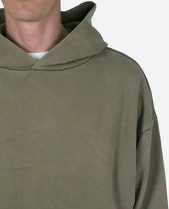 Sudadera con Capucha de Algodón de Super Calidad, Sudadera Extra Grande para Hombre, Sudadera con Capucha de Color Sólido con Lavado Ácido para Hombre - Product Image 2