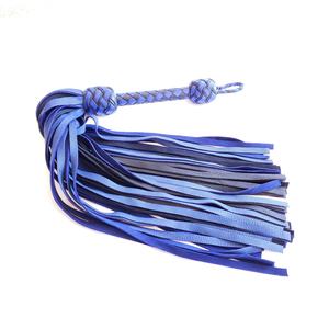 JEXMOO Custom Handmade <b>Leather</b> Cracker <b>Floggers</b> Blue Black New Arrival Adults' Bondage Gear International Standard Whips Bag - Product Image 3