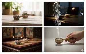 Brûleur d'encens Bakhoor pratique en bois, fabriqué en Inde par Candid Manufacturing co, pour cadeaux - Product Image 2