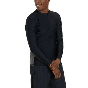 Protector contra sarpullidos para hombres de secado rápido y cómodo para la venta en línea 100% Colores sólidos de alta calidad Diseño personalizado Hombres Rash Guard - Product Image 3