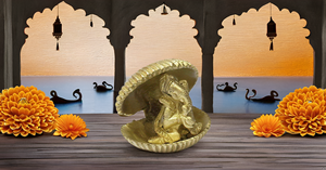 รูปปั้นพระพิฆเนศทำด้วยมือทองเหลืองสำหรับความสำเร็จ God ganpati สำหรับรถยนต์ Dash ของวัดสำนักงานงานแต่งงาน Diwali ทองวันเกิด - Product Image 6