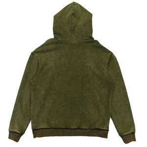 Ropa de calle de invierno para hombre y mujer Sudadera con capucha con lavado ácido Bordado estampado personalizado Alta calidad 100% Algodón orgánico Diseño de hombro caído - Product Image 6