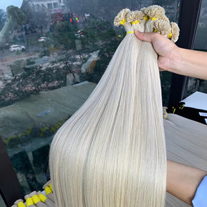 2024 vente chaude 100% extensions de cheveux vierges vietnamiennes à pointe plate ondulées naturelles de haute qualité avec des extrémités Super Double dessinées - Product Image 1