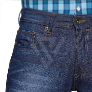 กางเกงยีนส์ผู้ชายสไตล์ลำลอง หลายกระเป๋า ผ้าฝ้าย ซับในขนแกะ กันยับ ราคาดีที่สุด สีพื้น เอวกลาง ทรงตรง - Product Image 6