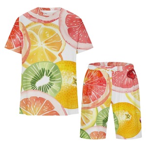 Camisa informal deportiva de manga corta personalizada para hombre, conjunto de dos piezas con solapa de color sólido de verano - Product Image 3