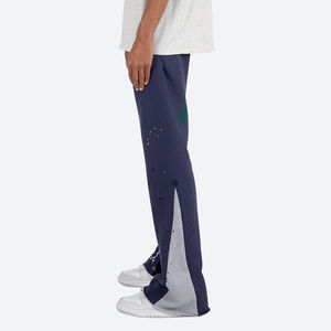 Pantalon de survêtement évasé personnalisé taille haute pour hommes usine vente en gros contraste couleur Bootcut pantalon de survêtement Splash conception évasée - Product Image 4