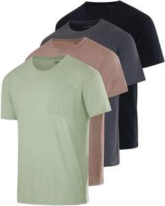 T-shirt pour homme Signature, toucher doux, circulation d'air, coupe régulière, tricot lisse, forme flexible, drapé léger, maintien solide, confort frais, quotidien - Product Image 4