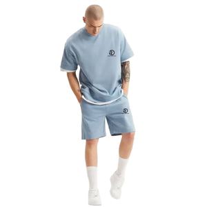 Logo personnalisé ensemble de t-shirts et de shorts hommes 2 deux pièces été haut t-shirt ensemble court hommes surdimensionné t-shirt court - Product Image 6