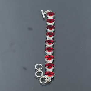 Pink Rubellite <b>Bracelet</b> Handmade 925 <b>Sterling</b> <b>Silver</b> Adjustable <b>Beaded</b> Boho Jewelry Gift For Women - Product Image 5